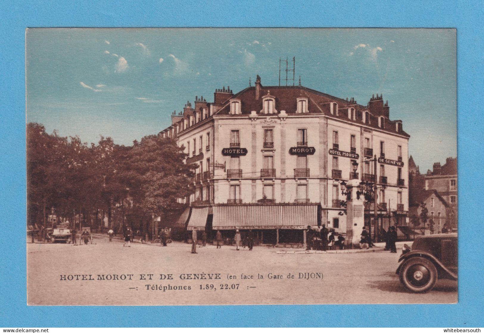 650 FRANCE FRANCIA DIJON HOTEL MOROT ET DE GENEVE RARE POSTCARD - Dijon