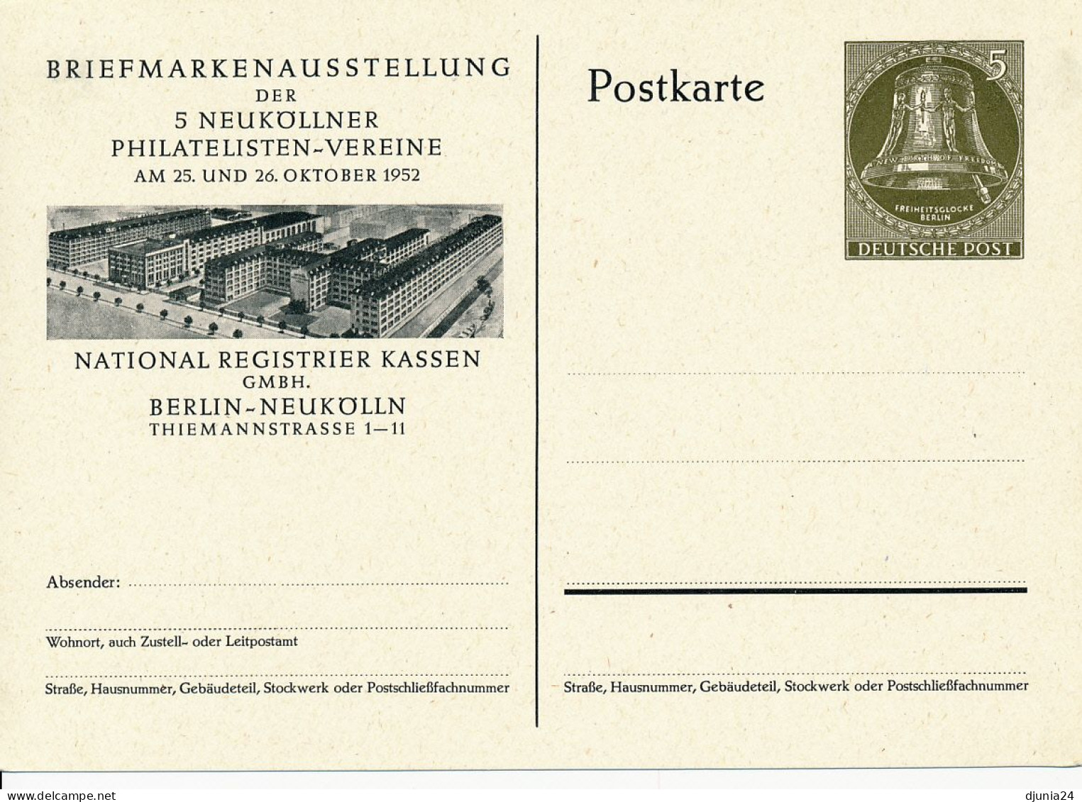BF0795 / BERLIN - GLOCKE - 7 Private Ganzsachen  , Dabei 2 Umschläge  -  ** - Cartes Postales Privées - Neuves