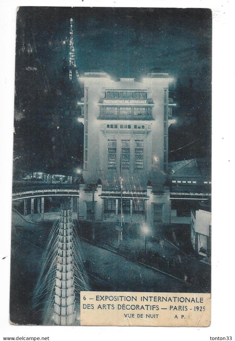PARIS - 75 -  Exposition Internationale Des Arts Décorartifs 1925 - Vue De Nuit -  TOUL 7 - - Mostre