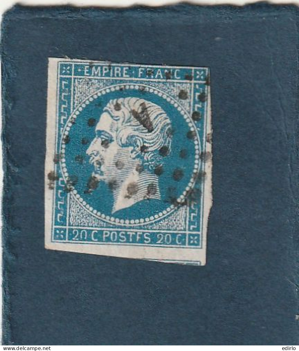 ///   FRANCE /// N° 14 Bleu 20cts  Bleu Losange A Ambulant - 1853-1860 Napoleon III