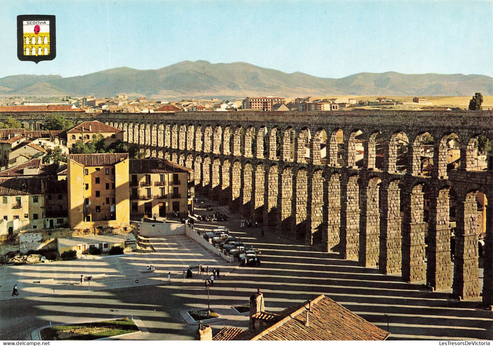 ESPAGNE - Segovia - Aqueduc Et Place Oriental - Colorisé - Carte Postale - Segovia