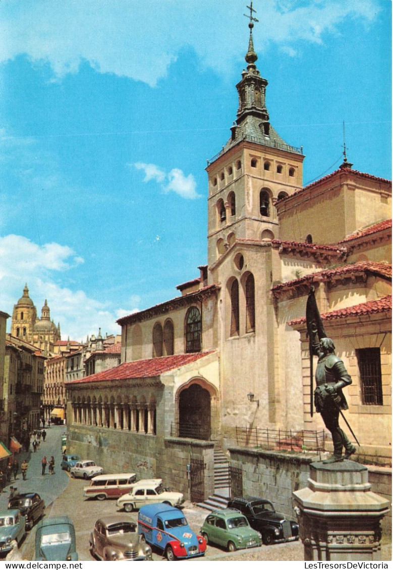ESPAGNE - Segovia - Monument à Juan Bravo Et Eglise St Martin - Animé - Colorisé - Carte Postale - Segovia