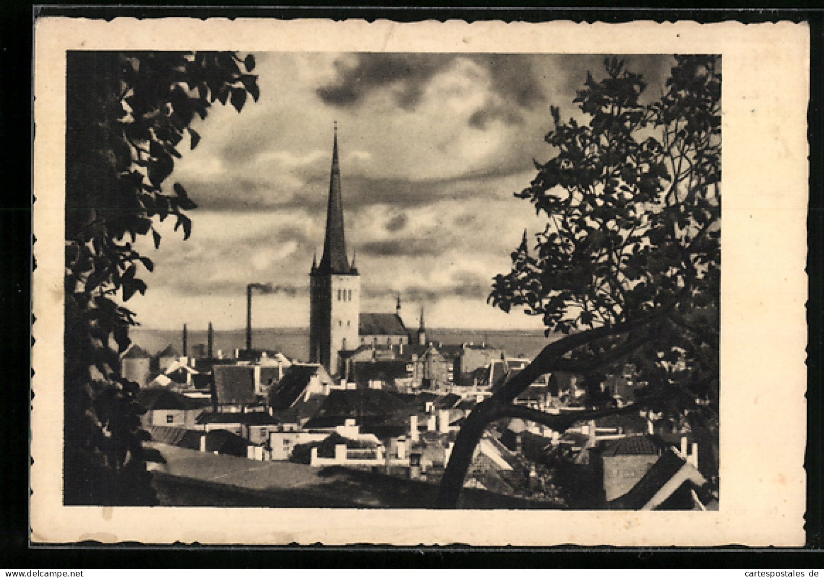 AK Tallinn, Vaade Toompealt Oleviste Kirikule, Ansicht Mit Der St. Olav Kirche  - Estonie