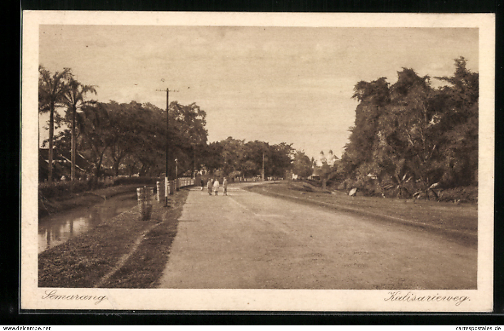 AK Semarang, Strasse Kalisarieweg Mit Einheimischen  - Indonesia