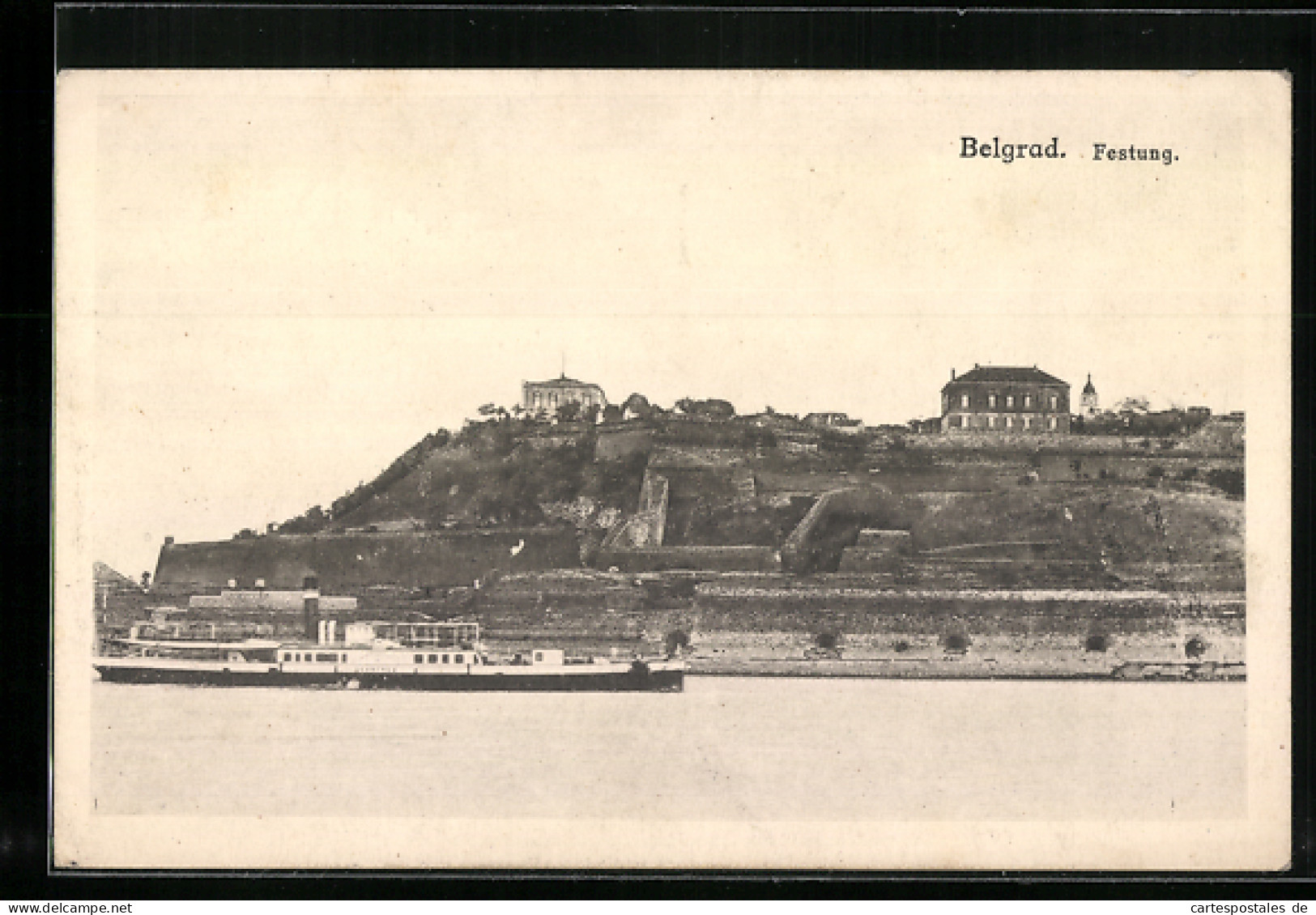 AK Belgrad, Festung Mit Dampfer  - Serbie