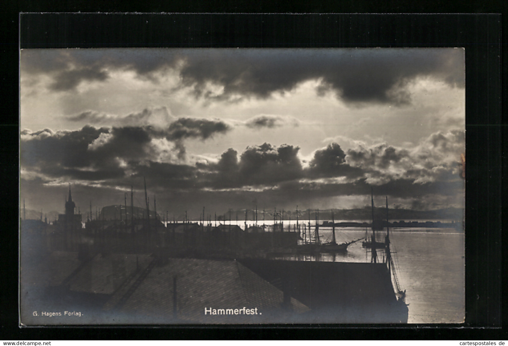 AK Hammerfest, Panorama Am Abend  - Norvège