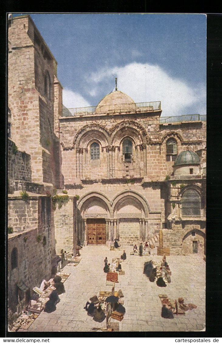 AK Jerusalem, Blick Auf Die Kirche Des Heiligen Grabes  - Palästina