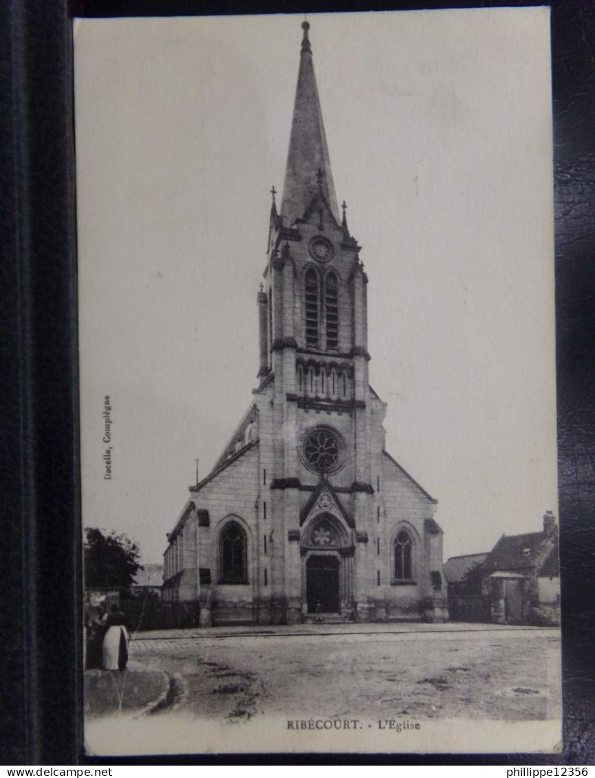 60396 . RIBECOURT . L'EGLISE . 1916 . - Ribecourt Dreslincourt