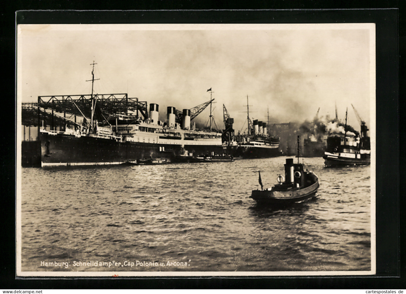 AK Hamburg, Schnelldampfer Cap Polonia Und Arcona Im Hafen  - Paquebots