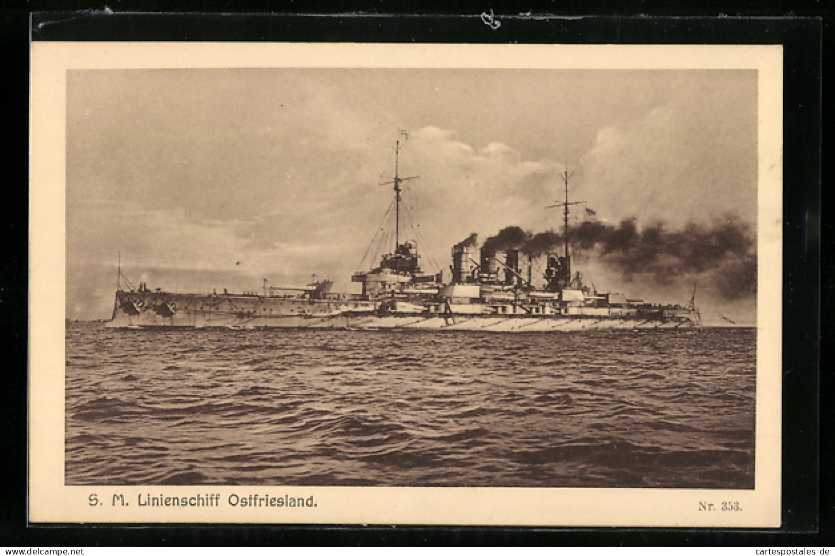 AK Kriegsschiff SM Linienschiff Ostfriesland  - Warships
