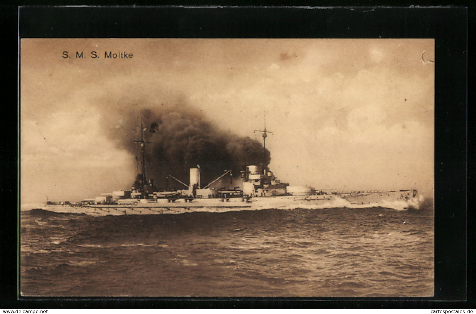AK Kriegsschiff S.M.S. Moltke In Fahrt  - Krieg