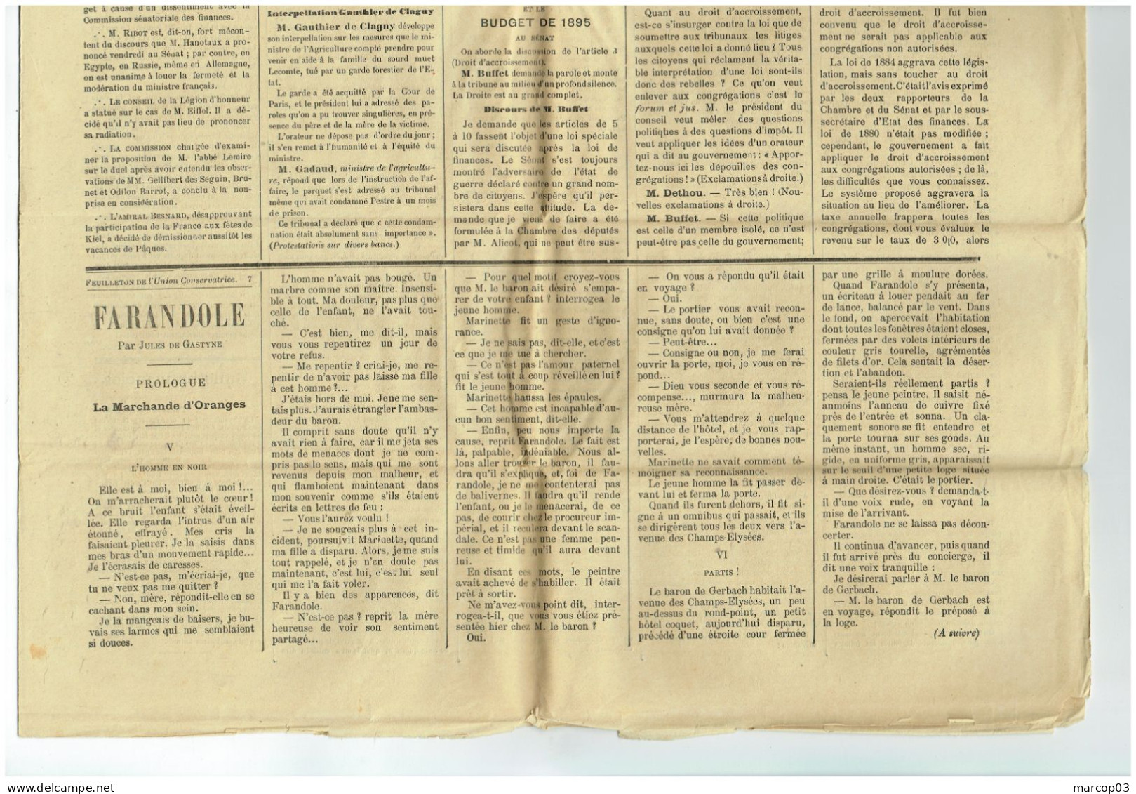 17 CHARENTE Journal Saint Jean D'Angély Du 11/04/1895 (bonne Date) N°83 (def) Obl Typo Journal Complet TTB - Kranten