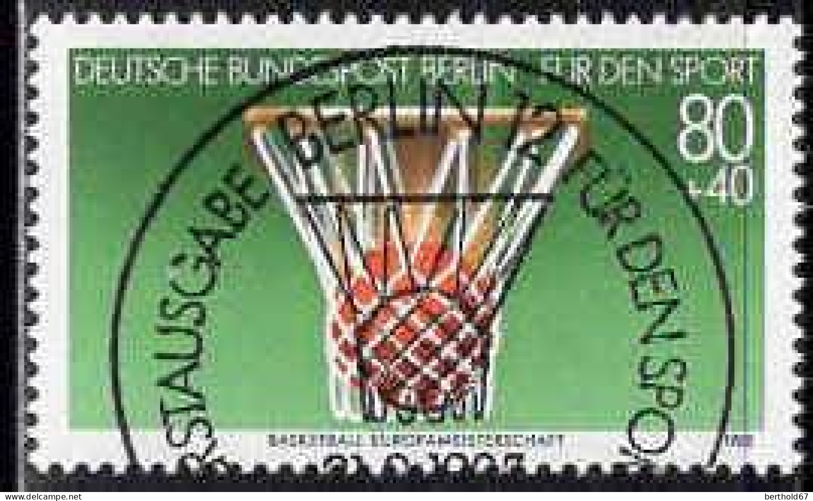 Berlin Poste Obl Yv:691 Mi:732 Basketball Europameisterschaft (TB Cachet Rond) - Oblitérés