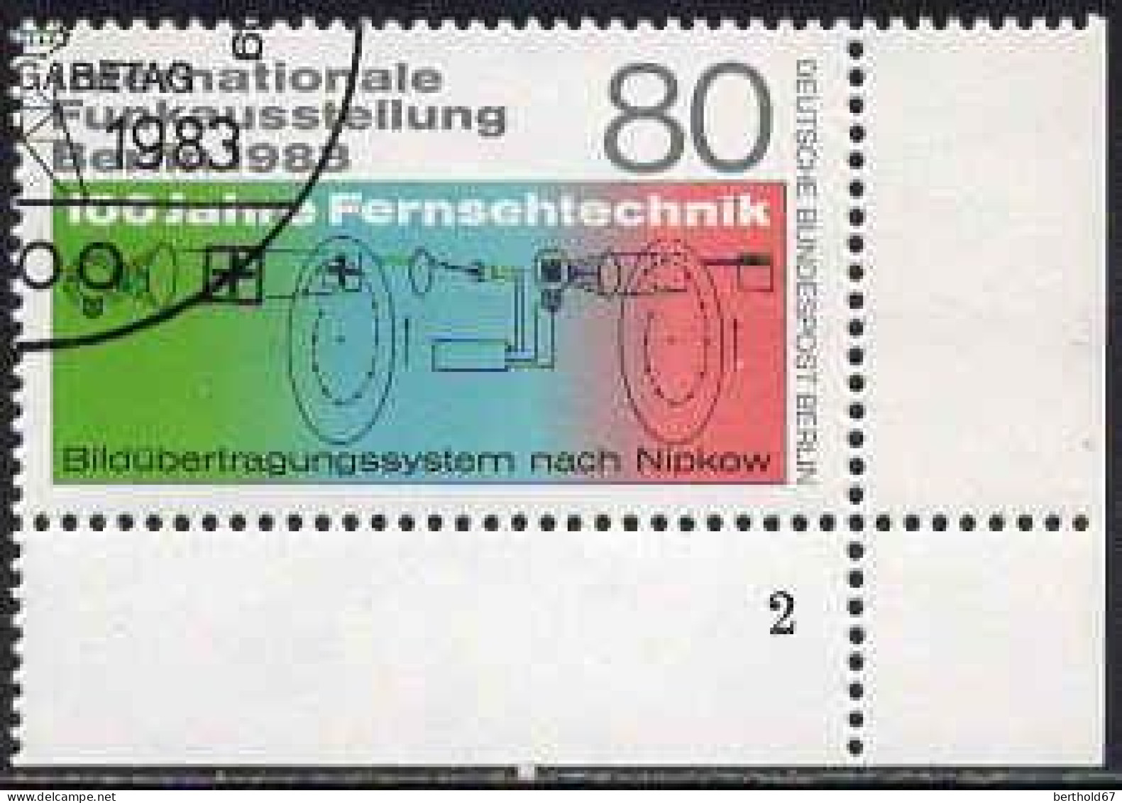 Berlin Poste Obl Yv:662 Mi:702 Internationale Funkausstellung Berlin Coin D.feuille (Beau Cachet Rond) - Used Stamps