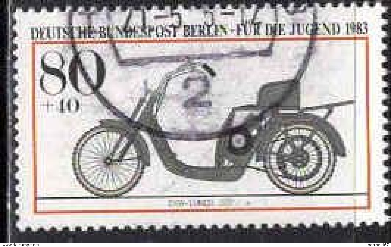 Berlin Poste Obl Yv:657 Mi:696 DKW Lomos 1922 Moto (cachet Rond) - Usados