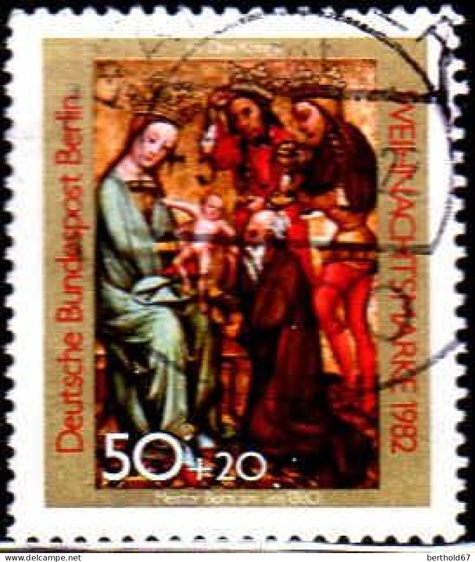 Berlin Poste Obl Yv:649 Mi:688 Weihnachtsmarke Meister Bertram Rois Mages (cachet Rond) - Used Stamps