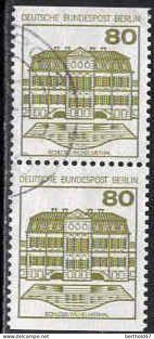 Berlin Poste Obl Yv:633b Schloss Wilhelmsthal (Beau Cachet Rond) Paire Verticale - Oblitérés