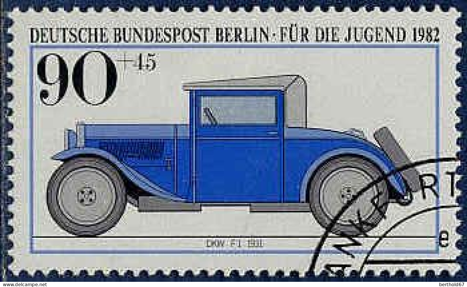 Berlin Poste Obl Yv:624 Mi:663 Für Die Jugen DKW F1 1931 (beau Cachet Rond) - Gebraucht