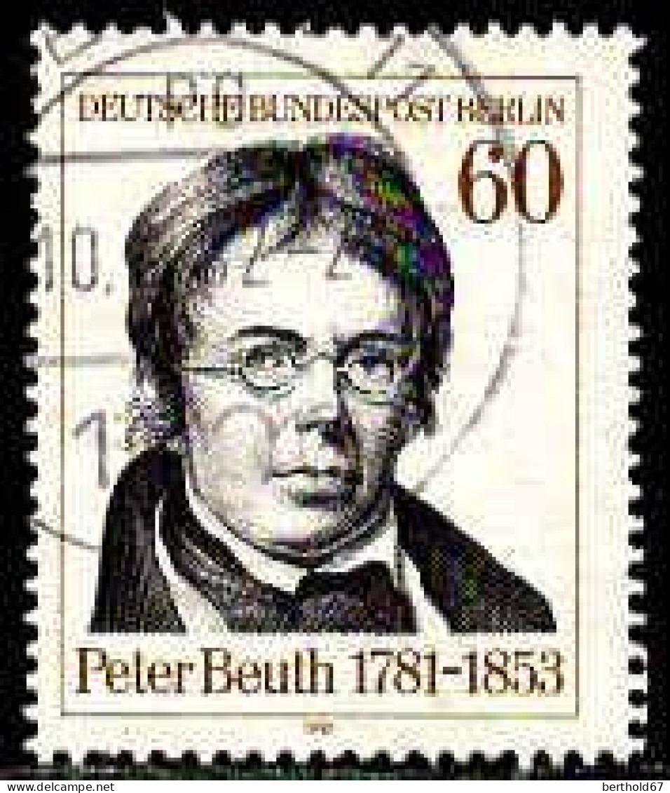 Berlin Poste Obl Yv:616 Mi:654 Peter Beuth Homme Politique (Dents Courtes) Dents Courtes - Used Stamps