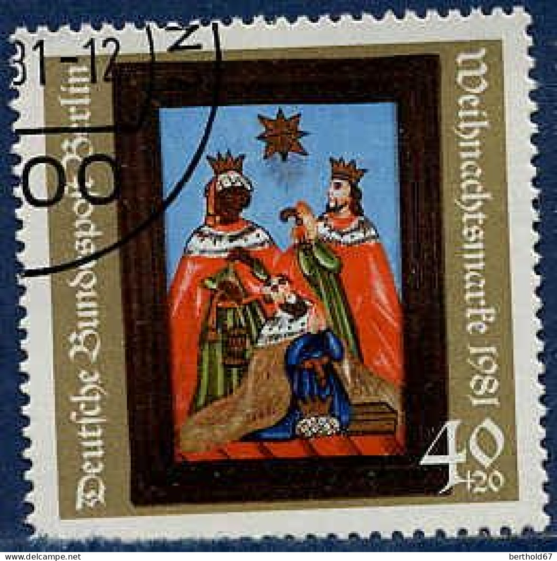 Berlin Poste Obl Yv:615 Mi:658 Weihnachtsmarke (Les Rois Mages) (beau Cachet Rond) - Used Stamps