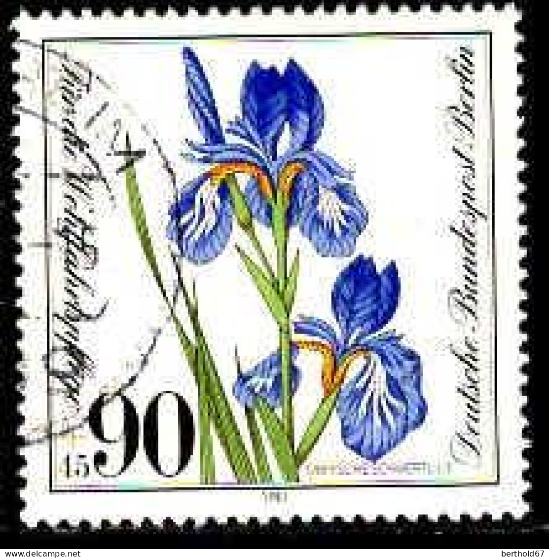 Berlin Poste Obl Yv:614 Mi:653 Sibirische Schwertlilie Iris Sibirica (cachet Rond) - Oblitérés