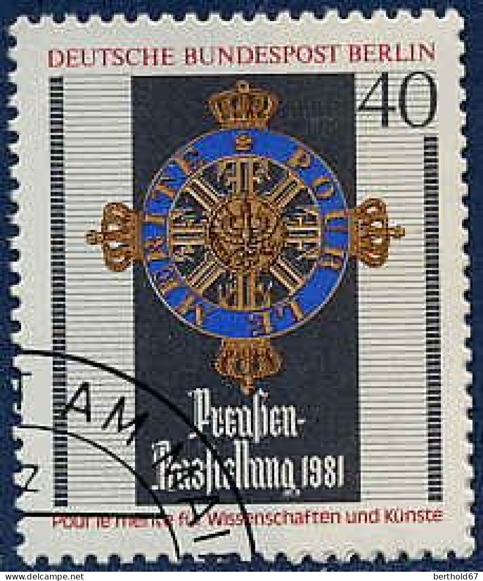 Berlin Poste Obl Yv:609 Mi:648 Preußen-Ausstellung Pour Le Mérite (beau Cachet Rond) - Gebraucht