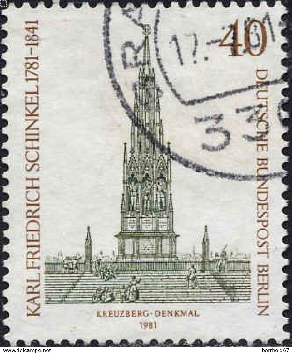 Berlin Poste Obl Yv:601 Mi:640 Karl Friedrich Schinkel 1781-1815 (beau Cachet Rond) - Used Stamps