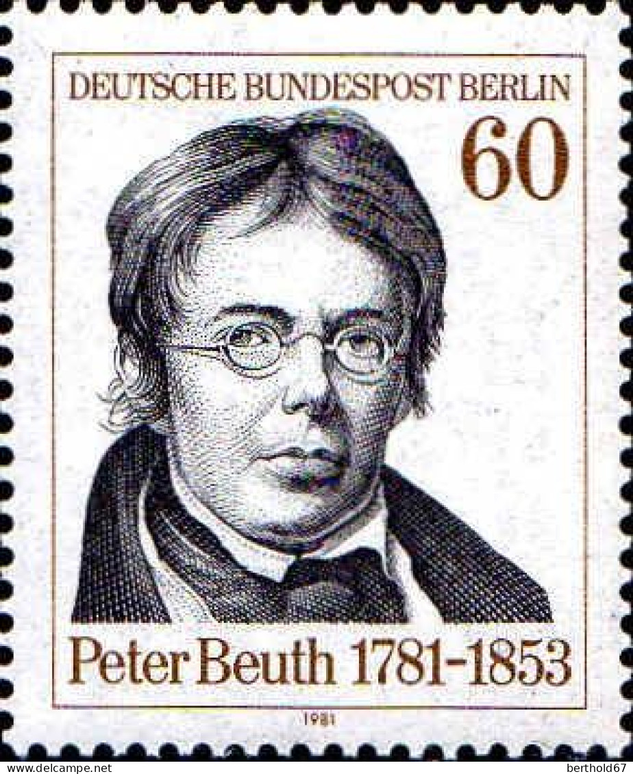 Berlin Poste N** Yv:616 Mi:654 Peter Beuth Homme Politique - Ungebraucht