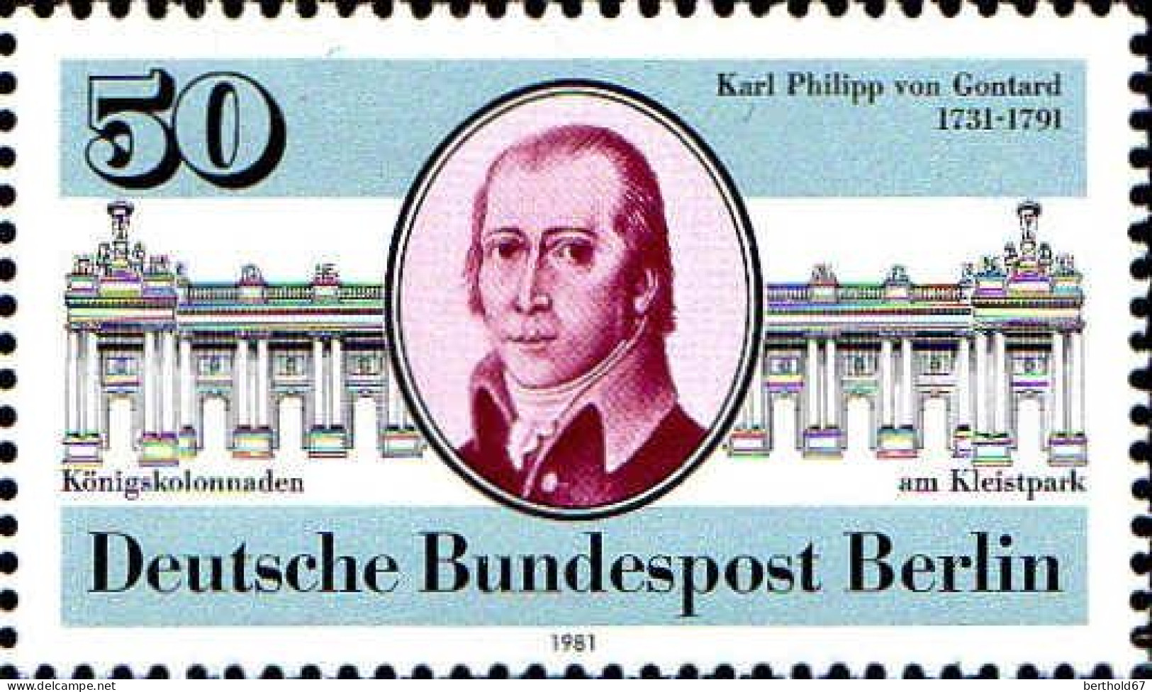 Berlin Poste N** Yv:600 Mi:639 Karl Philipp Von Gontard Architecte - Neufs