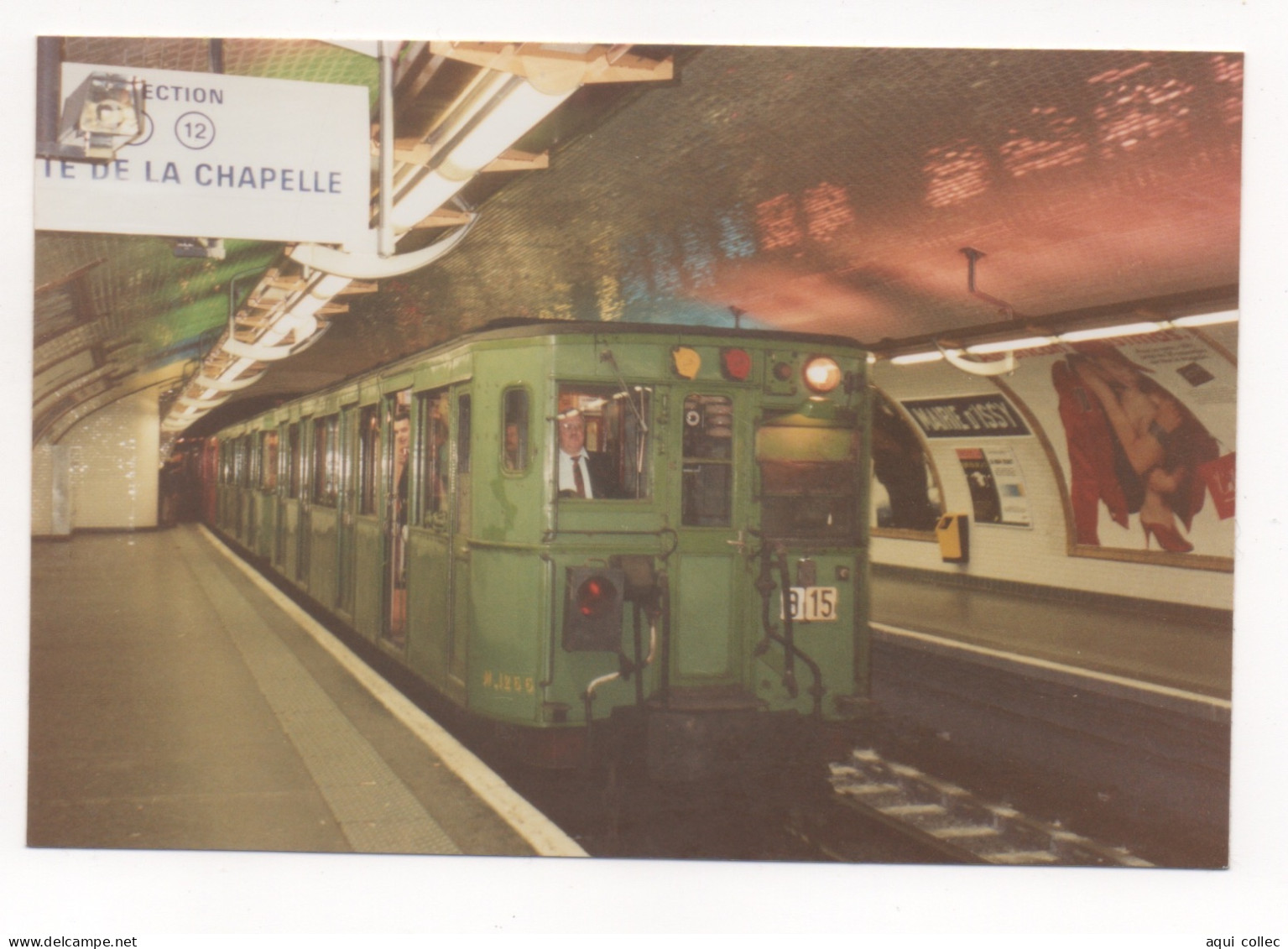 MÉTRO DE PARIS . OCTOBRE 1991 . RAME SPRAGUE . LIGNE 12. STATION MAIRIE D'ISSY - U-Bahnen