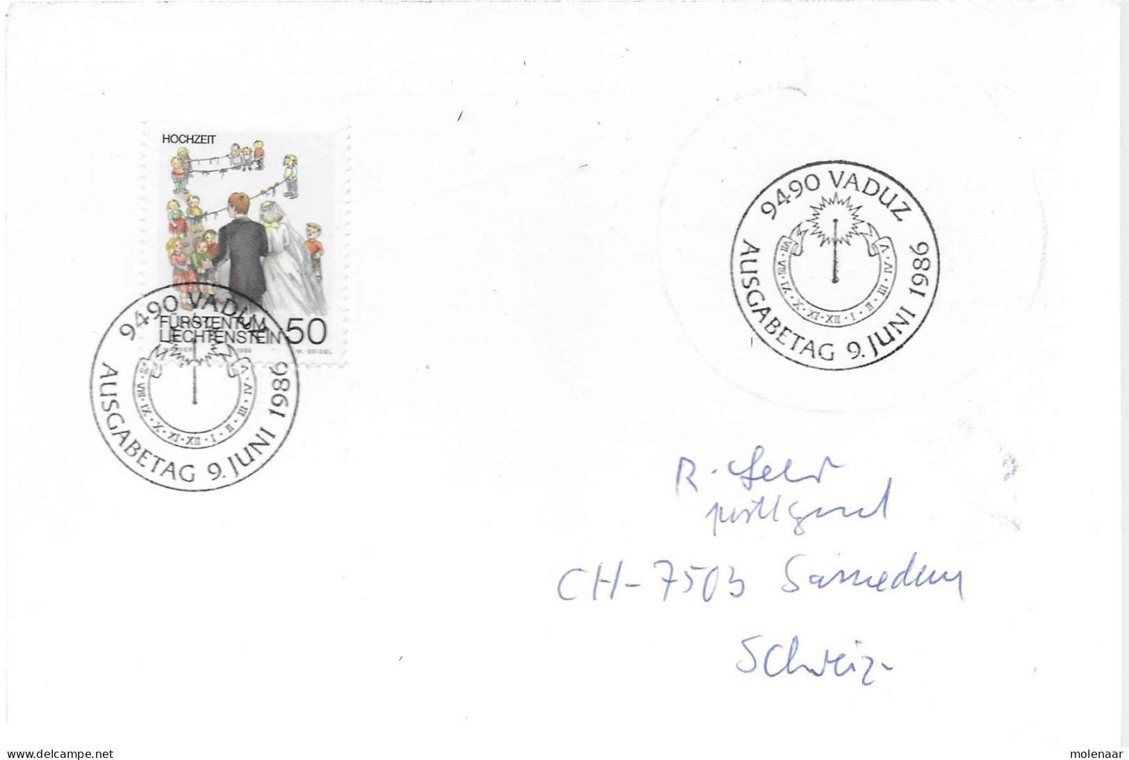 Postzegels > Europa > Liechtenstein > 1981-90 >kaart Met No. 904 (17569) - Ungebraucht