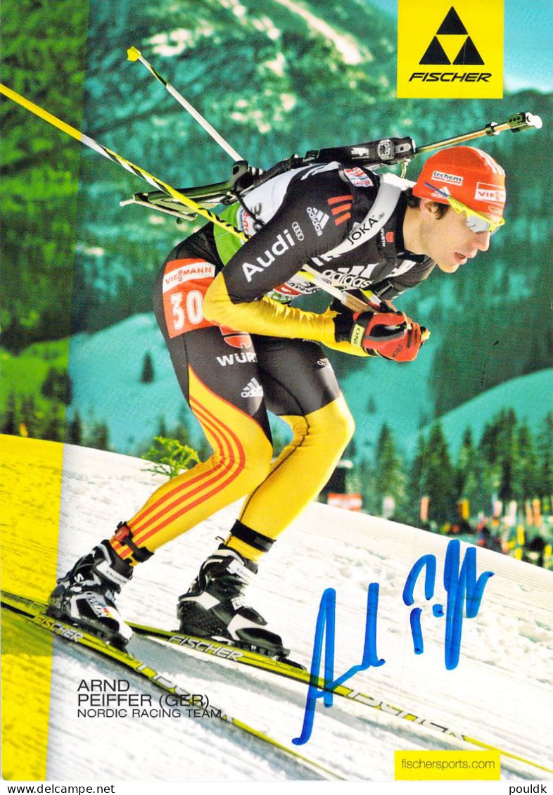 Fancard W/Autograph: Arnd Peiffer, A German Former Biathlete. His Greatest Achievements Were Sprint Victories In The 201 - Winter 2018: Pyeongchang