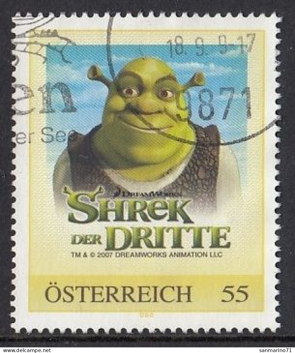 AUSTRIA 36,personal,used,hinged,Shrek - Personalisierte Briefmarken