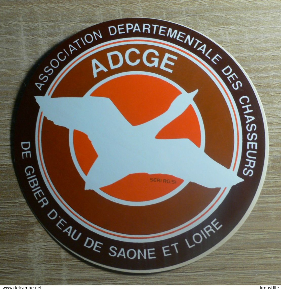 THEME CHASSE : AUTOCOLLANT ADCGE SAONE ET LOIRE - GIBIER D'EAU - Stickers