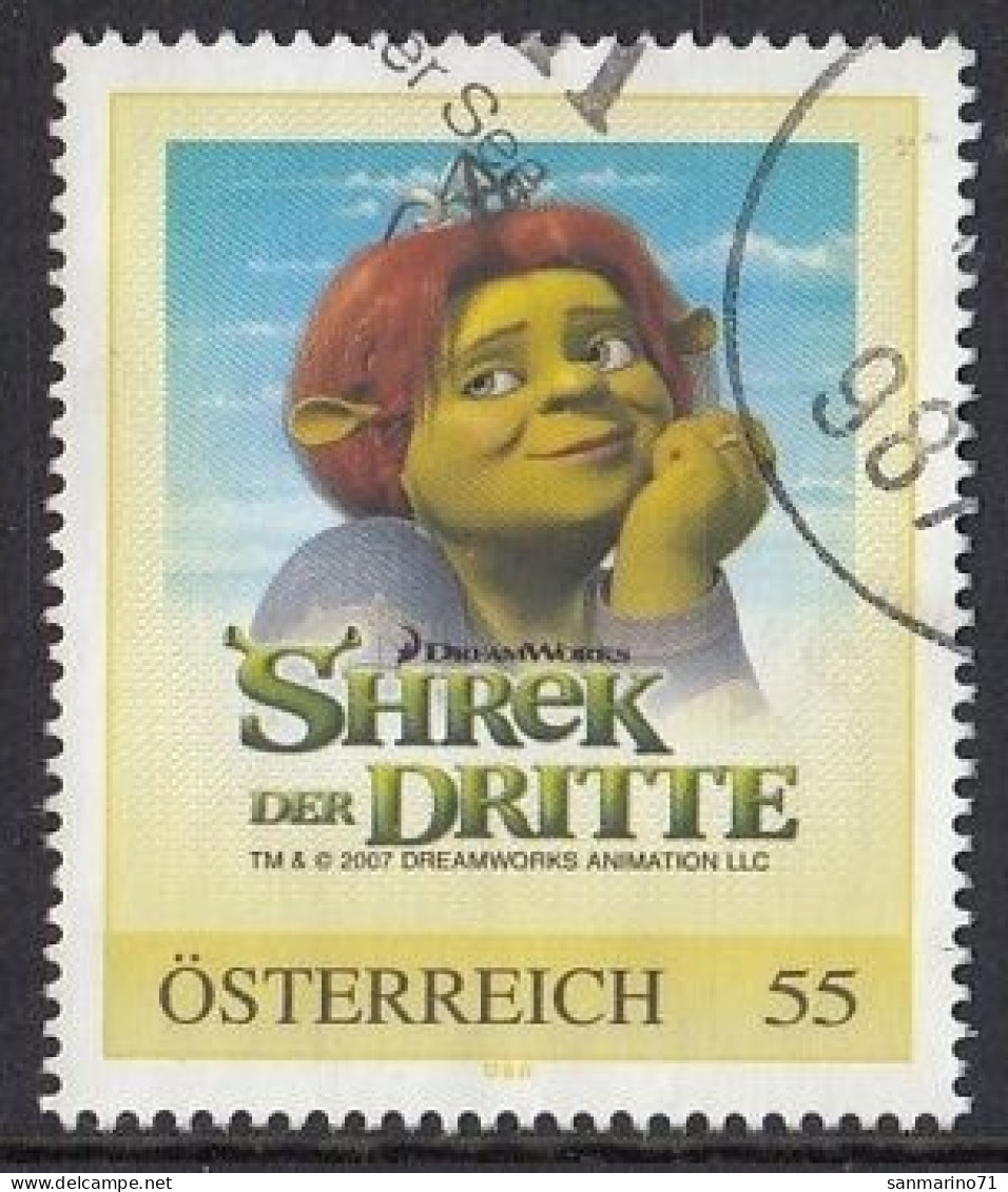 AUSTRIA 38,personal,used,hinged,Shrek - Francobolli Personalizzati