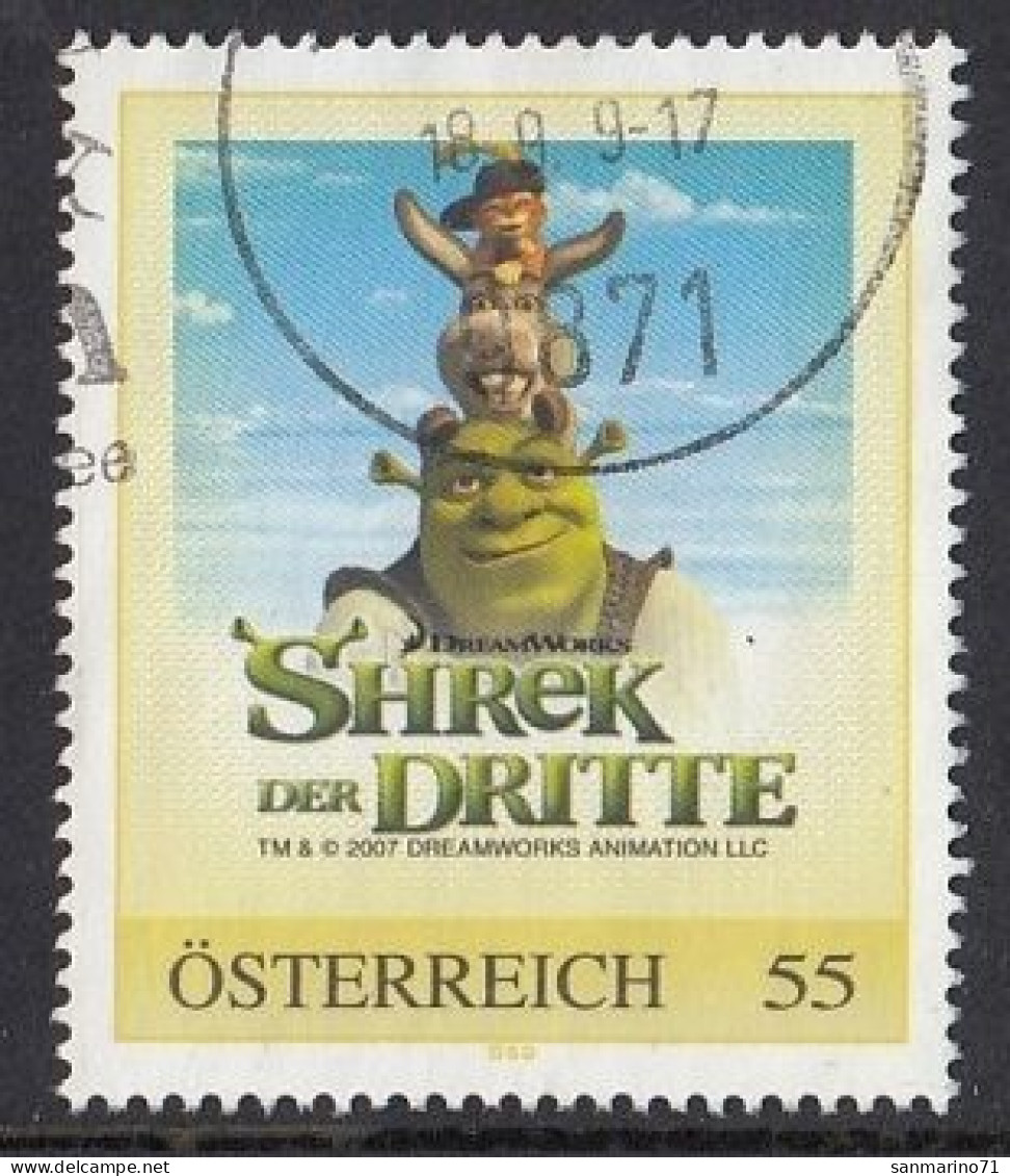 AUSTRIA 39,personal,used,hinged,Shrek - Personnalized Stamps