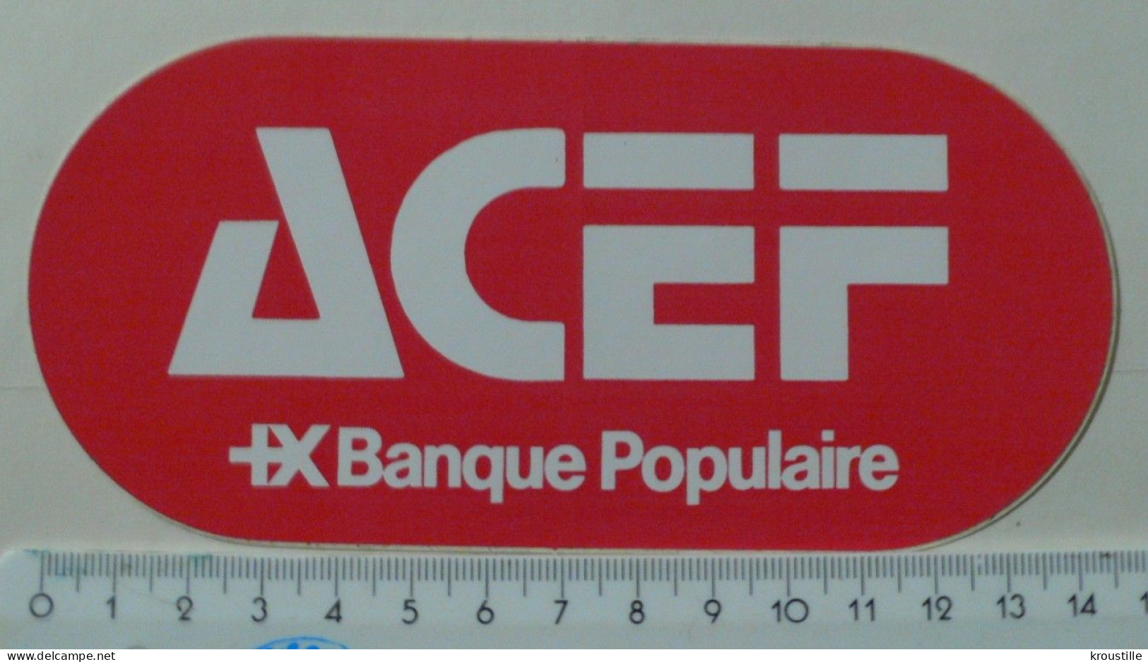 AUTOCOLLANT ACEF BANQUE POPULAIRE - Autocollants