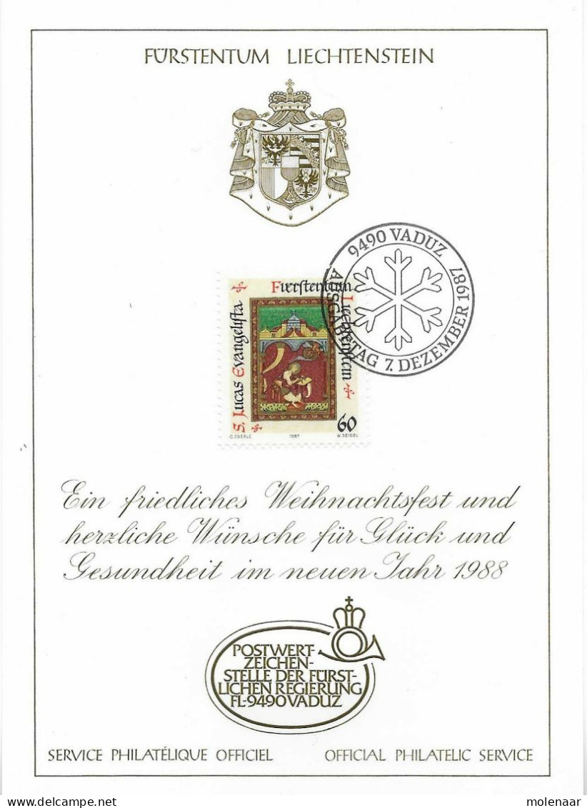 Postzegels > Europa > Liechtenstein > 1981-90 >kaart Met No. 936 (17571) - Ungebraucht