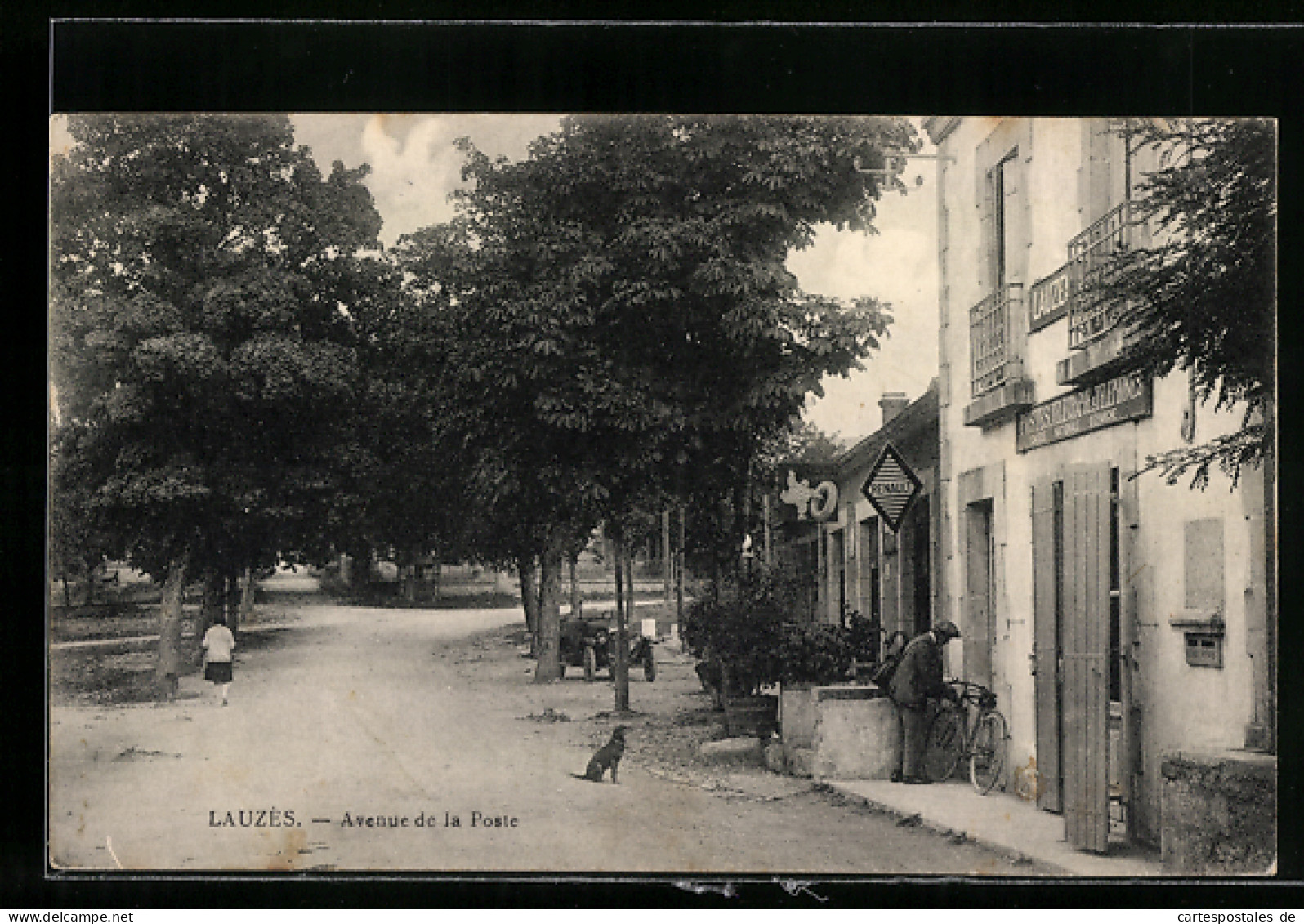 CPA Lauzès, Avenue De La Poste  - Andere & Zonder Classificatie