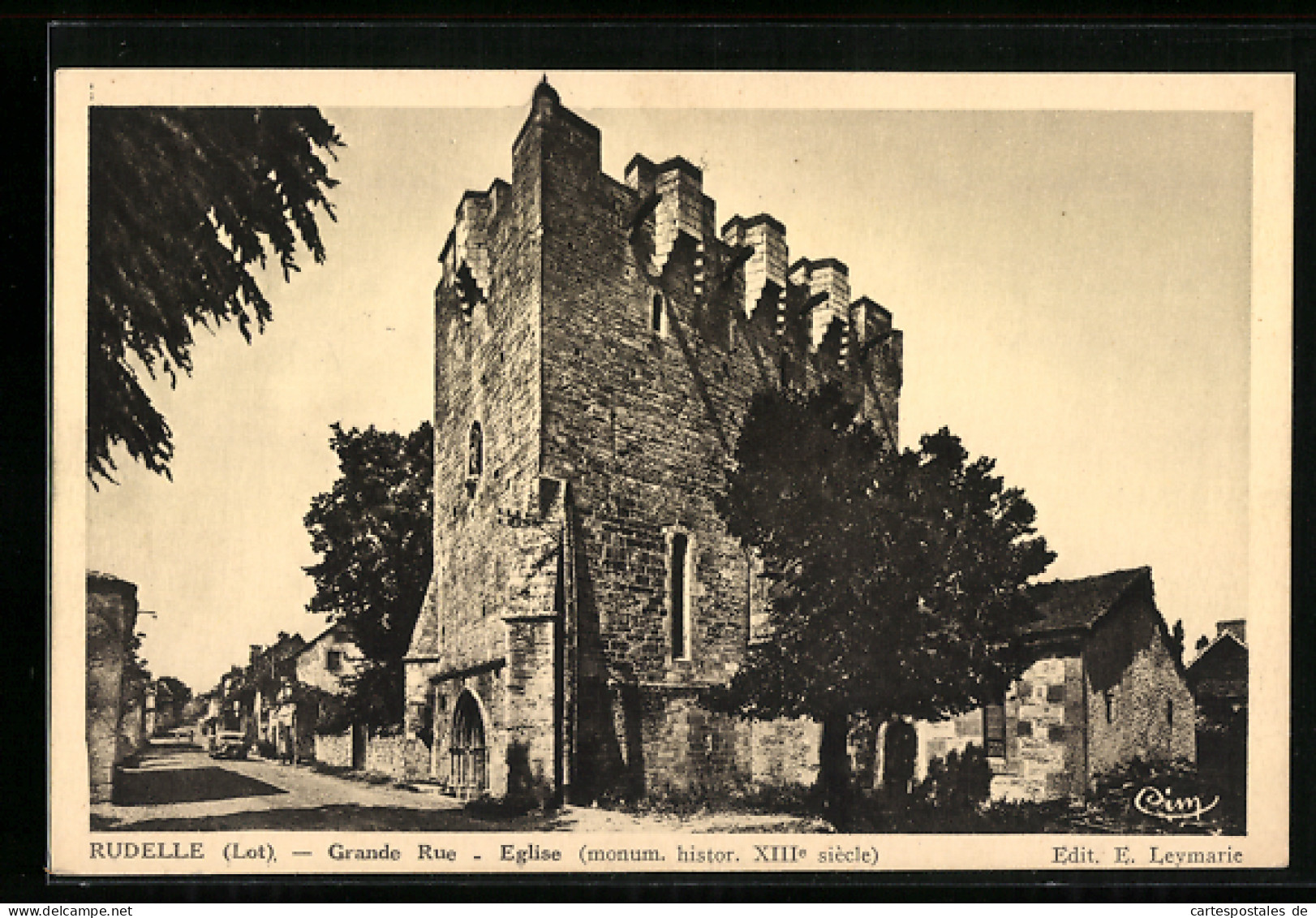 CPA Rudelle, Grande Rue, Église, Monument Historique Du XIIIe Siècle  - Sonstige & Ohne Zuordnung