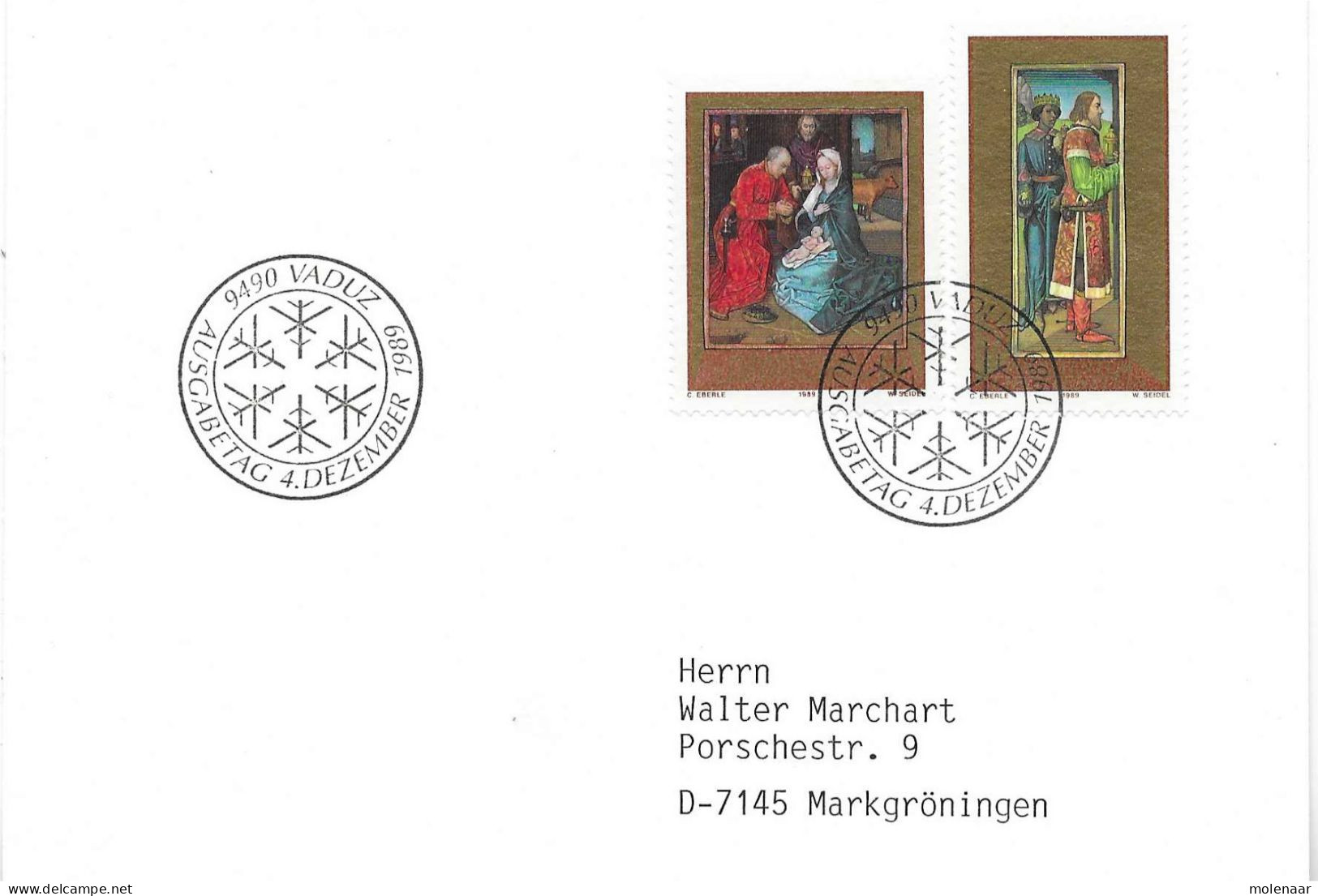 Postzegels > Europa > Liechtenstein > 1981-90 >kaart Met No. 982/83 (17573) - Ungebraucht