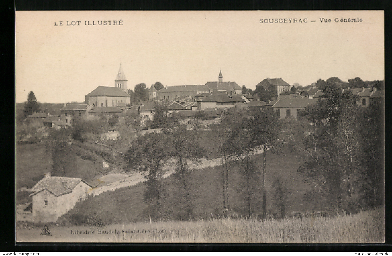 CPA Sousceyrac, Vue Générale  - Sousceyrac