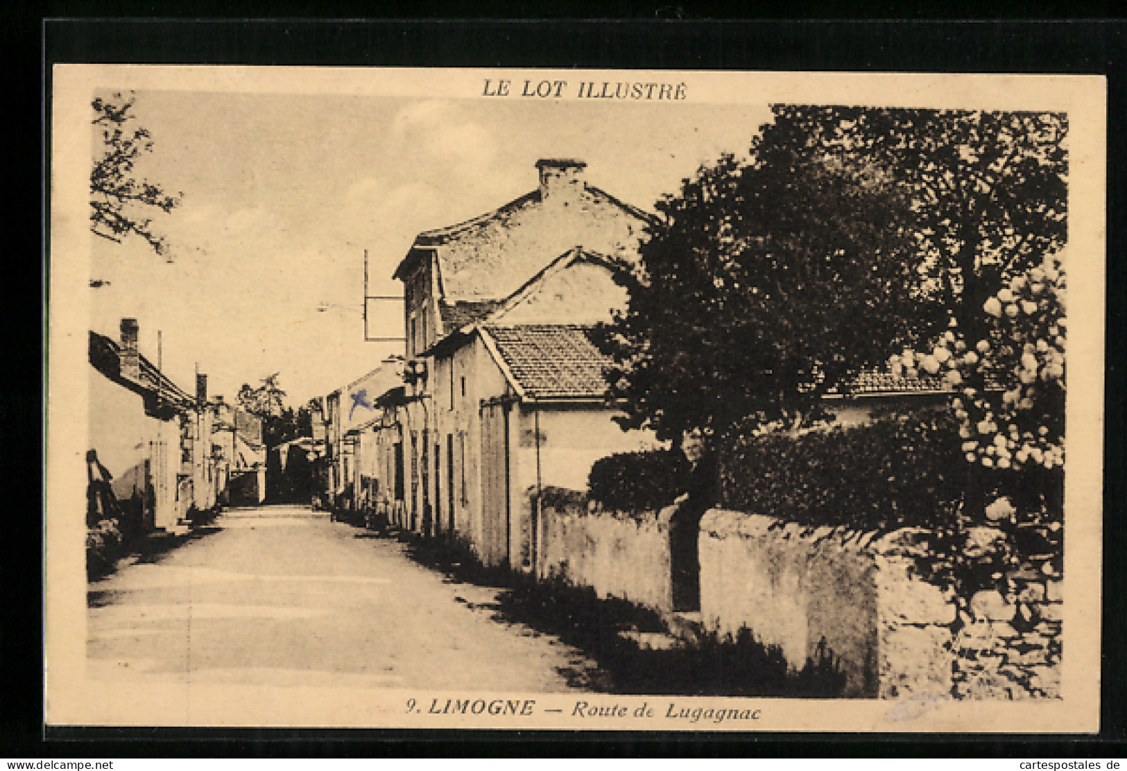 CPA Limogne, Route De Lugagnac  - Autres & Non Classés