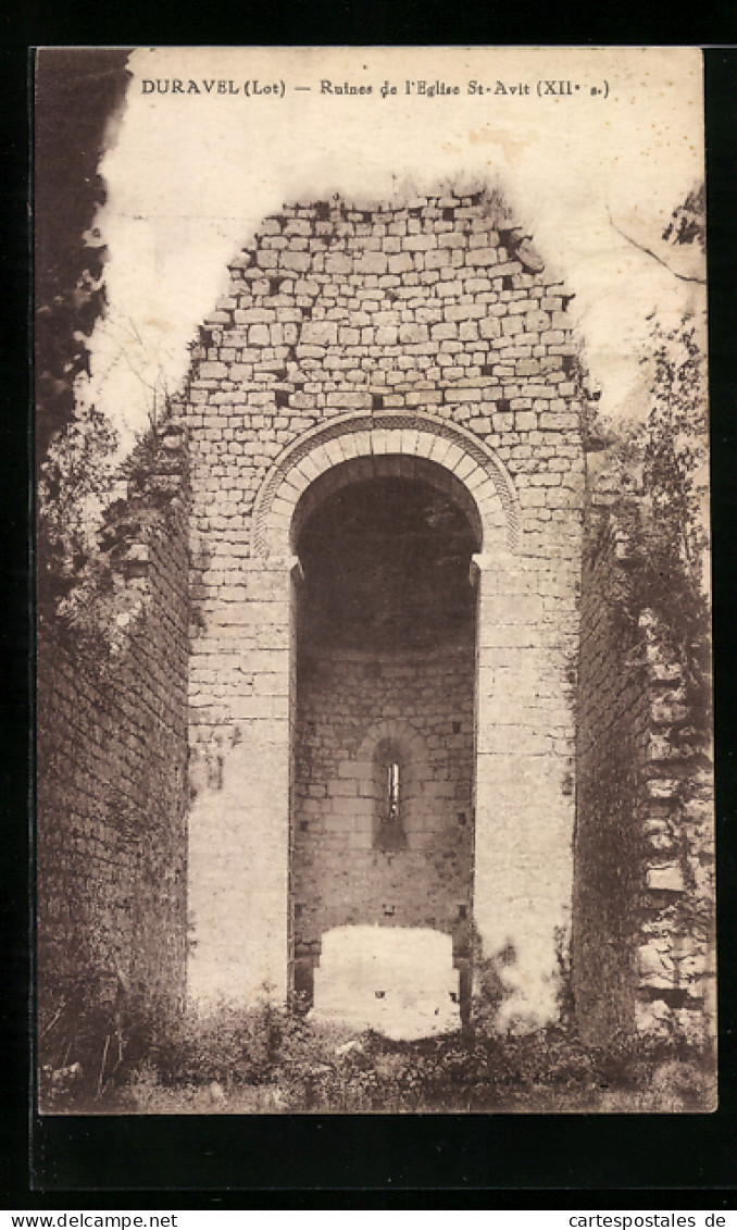 CPA Duravel, Ruines De L`Eglise St-Avit  - Other & Unclassified