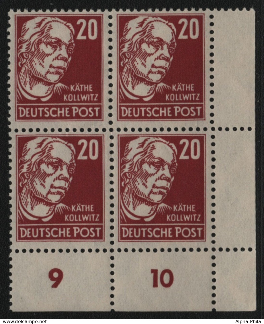 SBZ 1948 - Mi-Nr. 219 A ** - MNH - Eckrand-Viererblock - BPP Geprüft - Autres & Non Classés