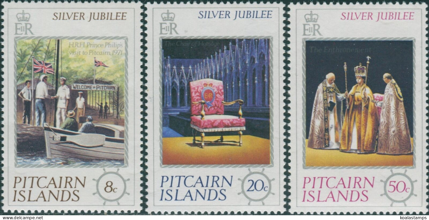 Pitcairn Islands 1977 SG171-173 Silver Jubilee Set MLH - Pitcairninsel