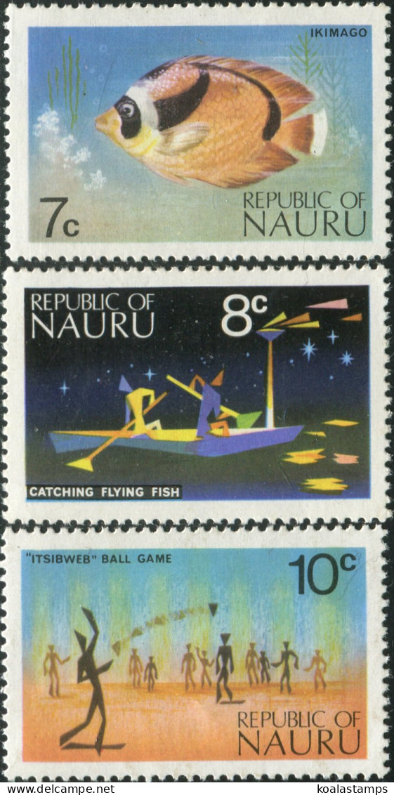 Nauru 1973 SG104-106 Fish Fishing Playing MNH - Nauru