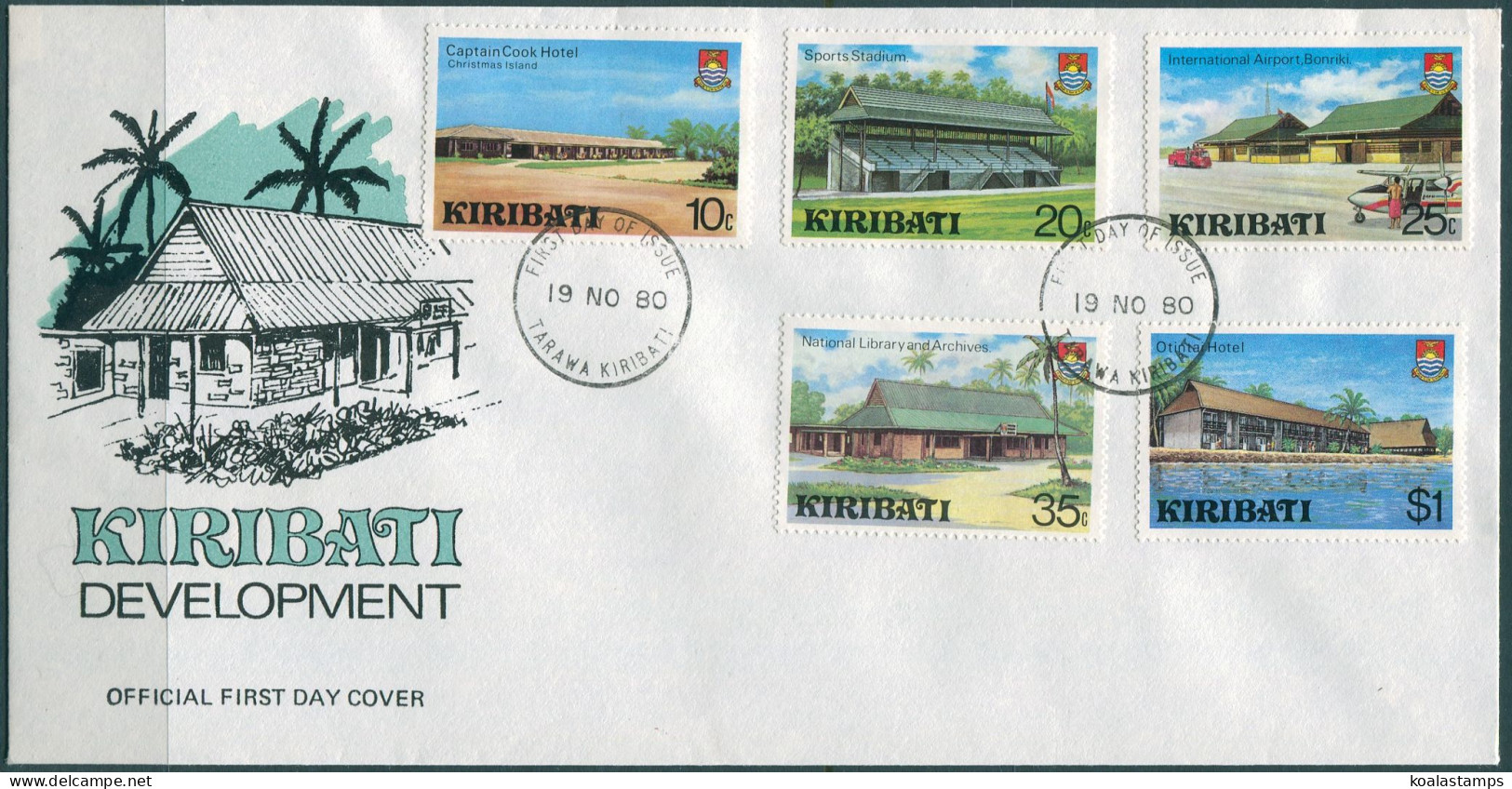 Kiribati 1980 SG136-140 Development Set FDC - Kiribati (1979-...)