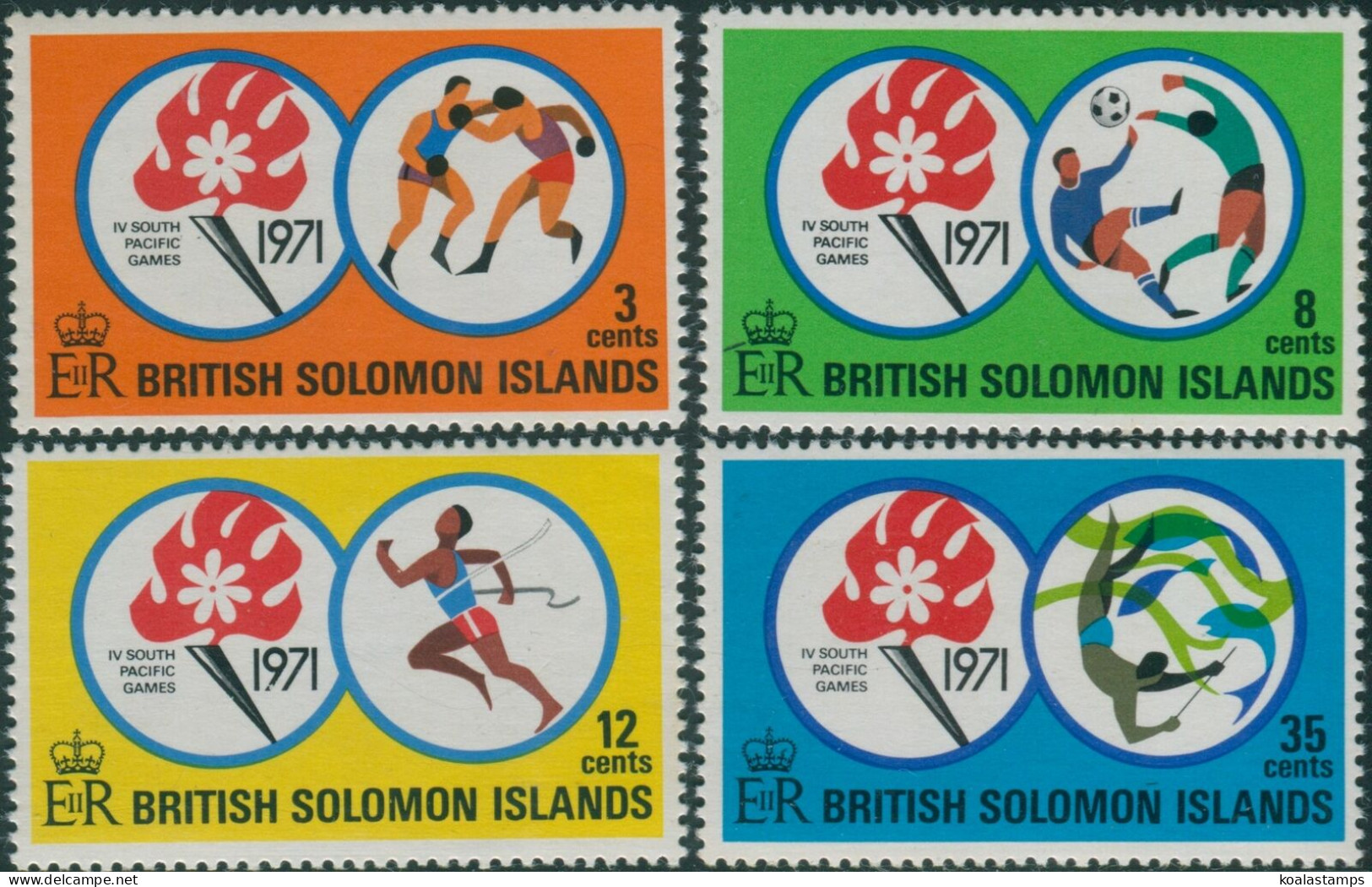Solomon Islands 1971 SG209-212 South Pacific Games Set MLH - Isole Salomone (1978-...)