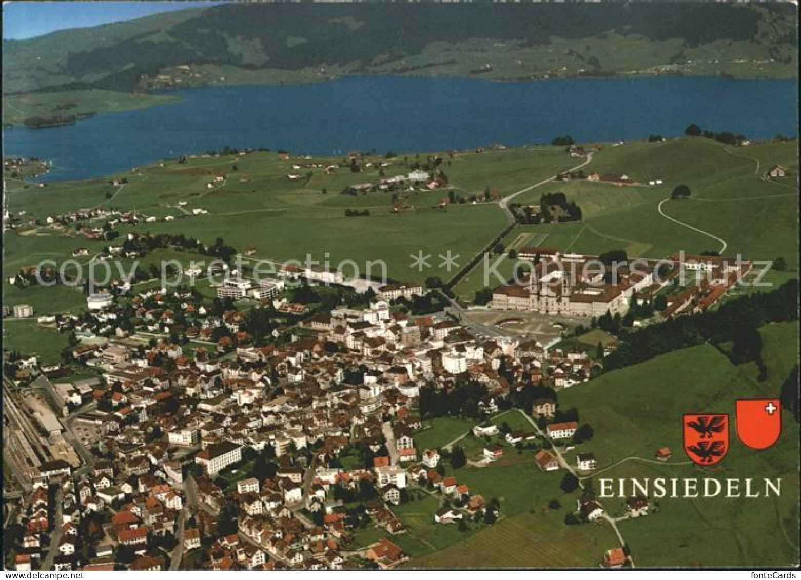 11713146 Einsiedeln SZ Mit Kloster Und Sihlsee Fliegeraufnahme Einsiedeln - Other & Unclassified
